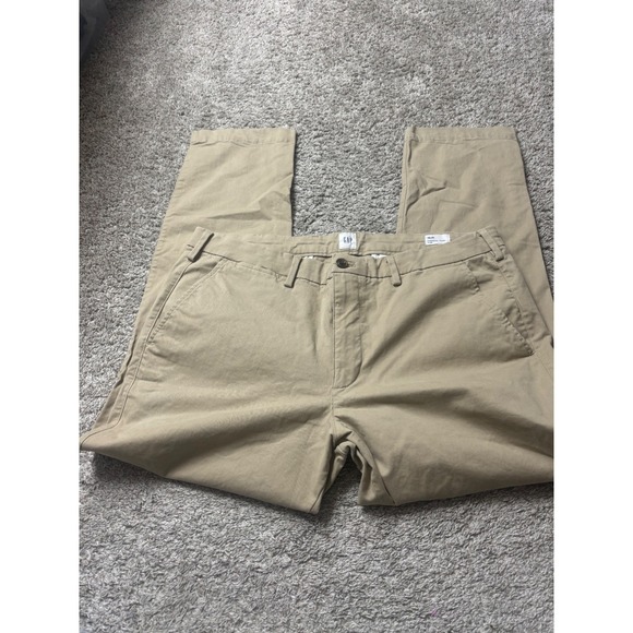 GAP Other - Gap Essential Khaki Slim Fit Pants Mens 38x30 Tan Beige Chino Trousers